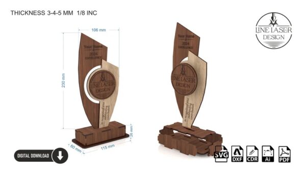 Μετάλιο σε ξύλο ή Πλεξι Γκλας