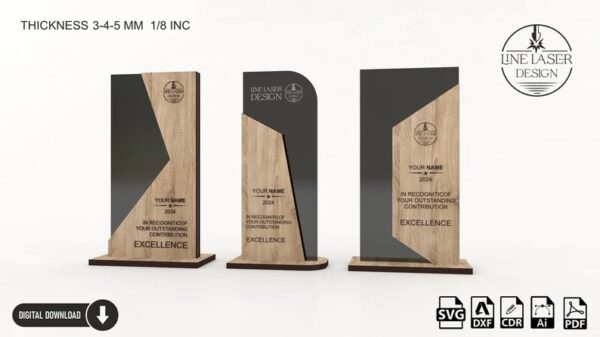 Τροπαίo σε Ξύλο & Plexiglass