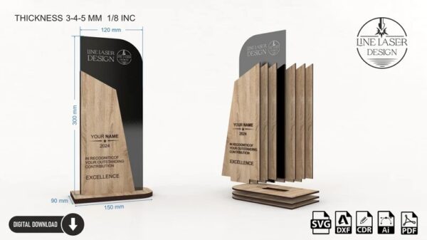 Τροπαίo σε Ξύλο & Plexiglass