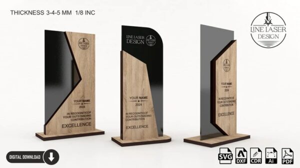 Τροπαίo σε Ξύλο & Plexiglass