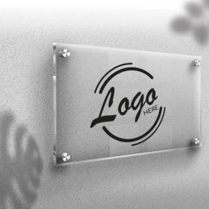 Ακρυλική Πινακίδα Πόρτας & Γραφείου με Λογότυπο